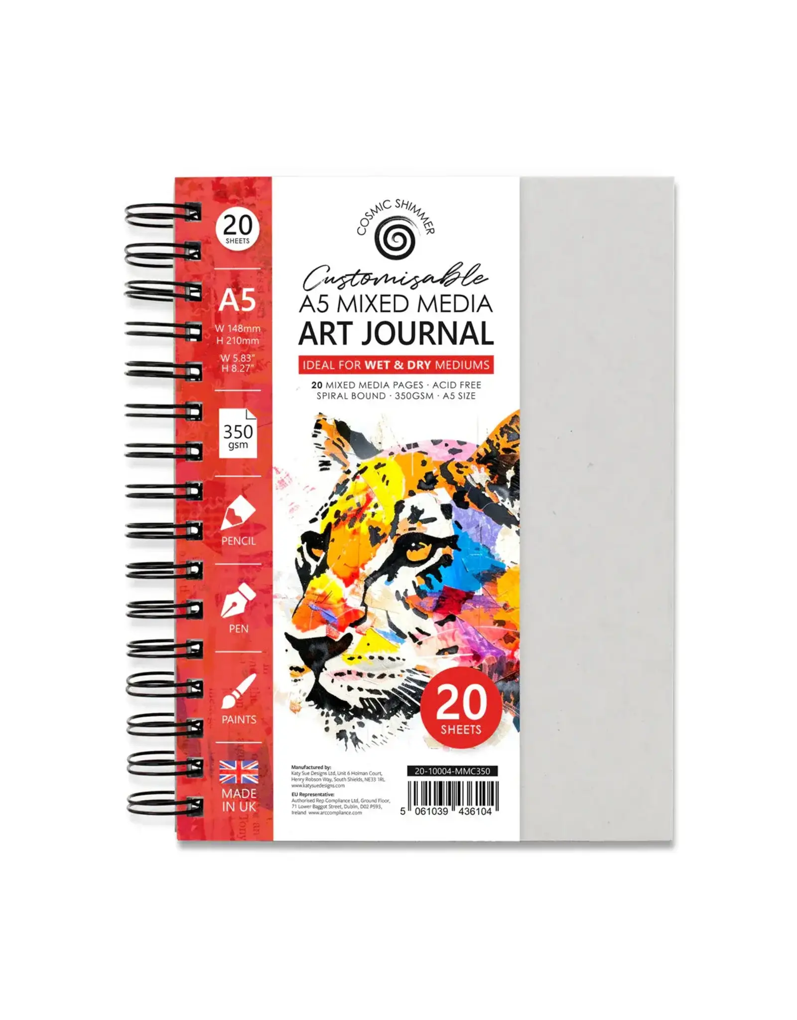 COSMIC SHIMMER COSMIC SHIMMER A5 MIXED MEDIA ART JOURNAL