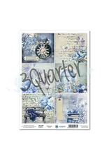3QUARTER DESIGNS 3QUARTER DESIGNS TWILIGHT INK VELLUM A4 SHEET