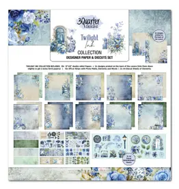 3QUARTER DESIGNS 3QUARTER DESIGNS TWILIGHT INK 12x12 DESIGNER PAPER & DIECUTS SET