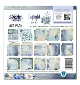 3QUARTER DESIGNS 3QUARTER DESIGNS TWILIGHT INK 8x8 PAPER PACK & DIECUTS SET