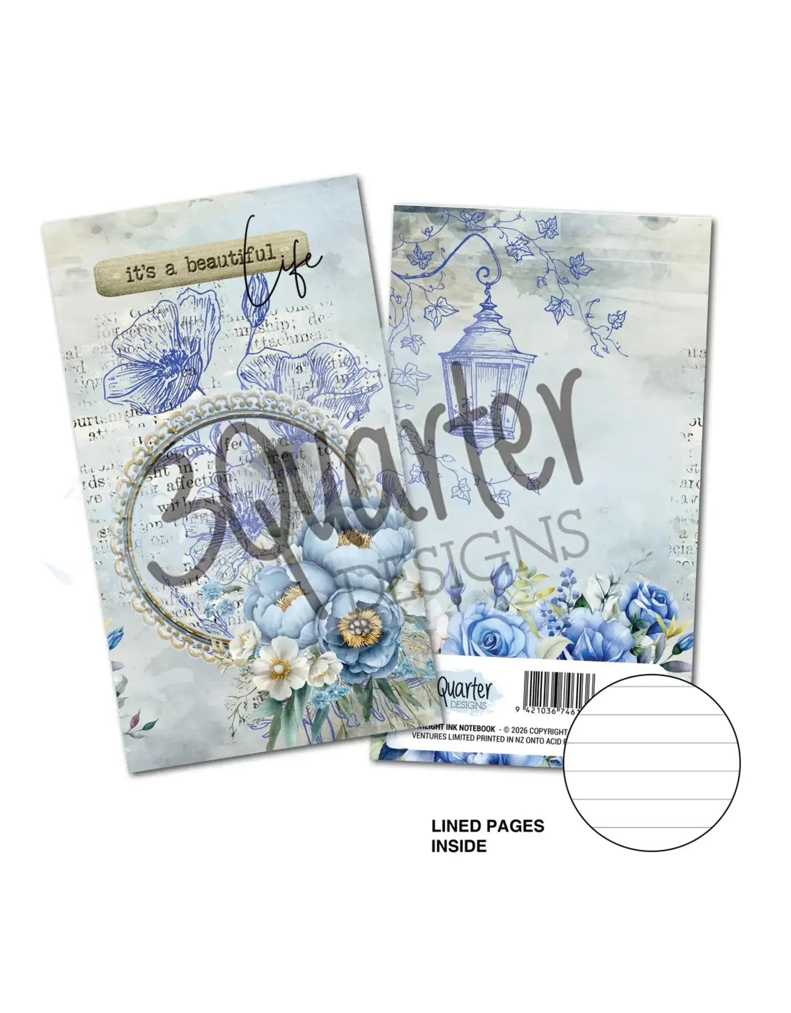 3QUARTER DESIGNS 3QUARTER DESIGNS TWILIGHT INK MINI NOTEBOOK