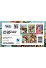 3QUARTER DESIGNS 3QUARTER DESIGNS MECHANICA WOMEN WATERCOLOUR COLLAGE PRINTS 5/PK