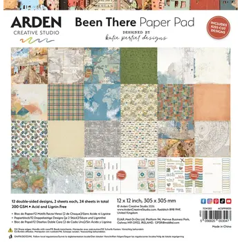 ARDEN CREATIVE STUDIO ARDEN CREATIVE STUDIO BEEN THERE 12x12 PAPER PAD 24 SHEETS