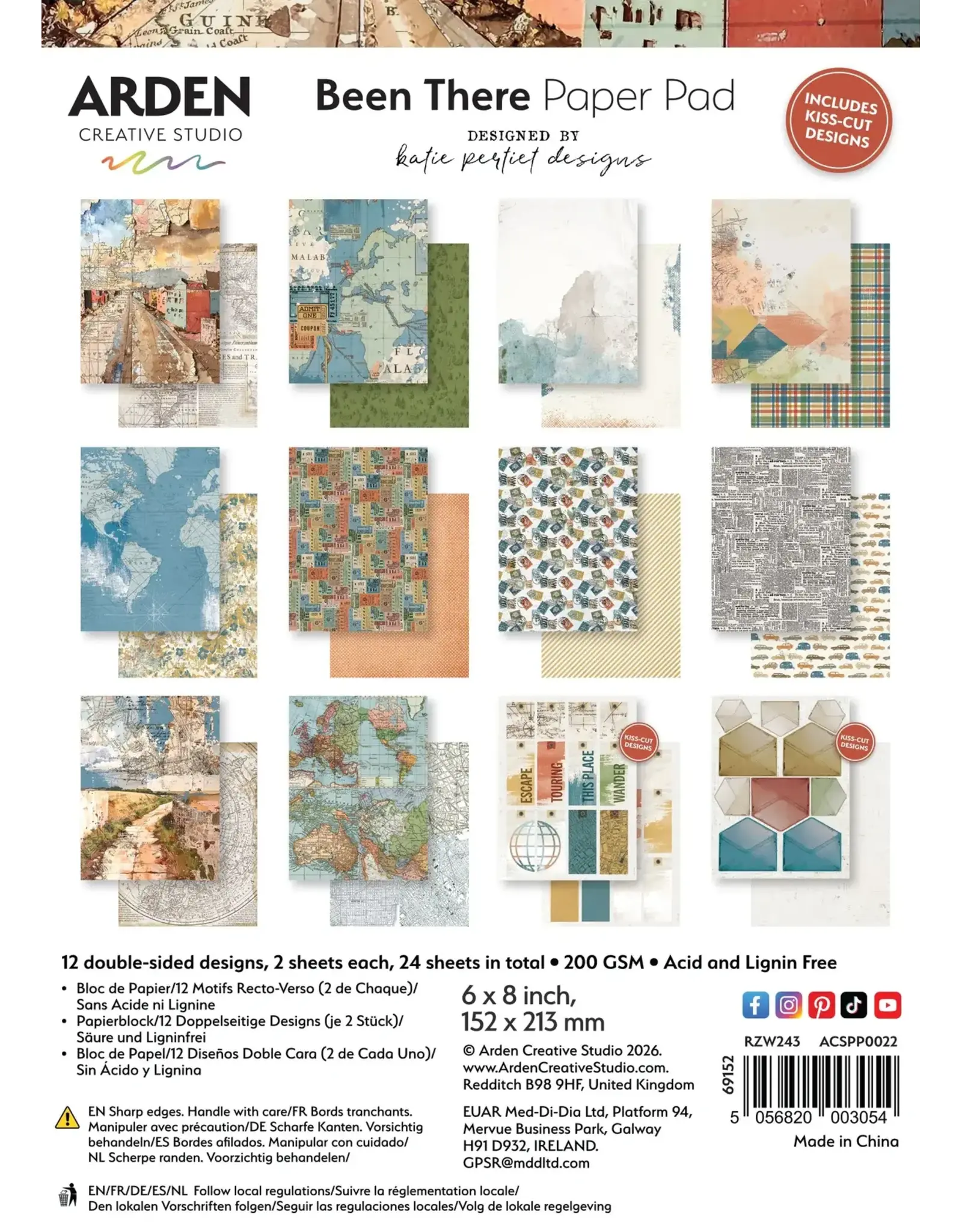 ARDEN CREATIVE STUDIO ARDEN CREATIVE STUDIO BEEN THERE 6x8 PAPER PAD