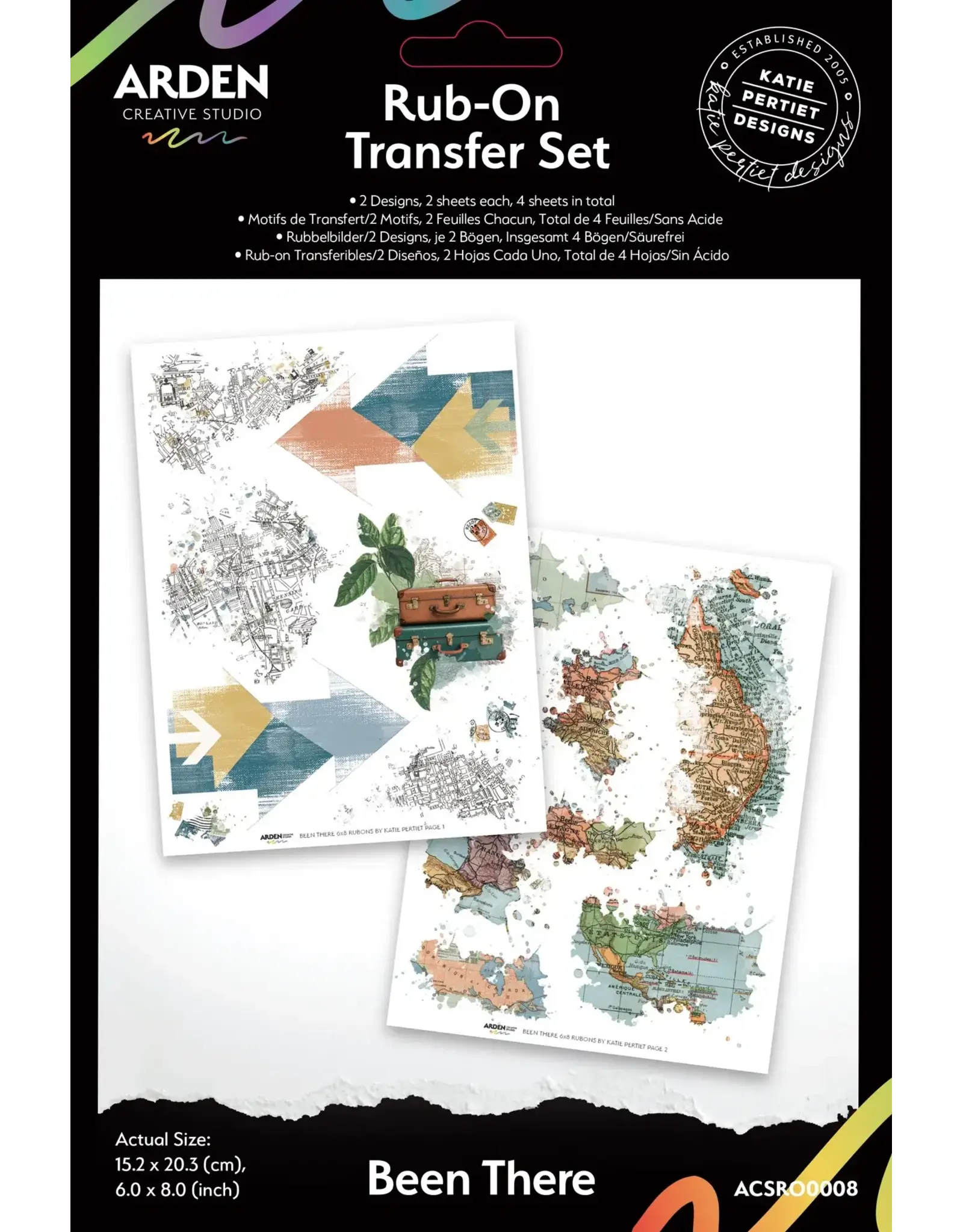 ARDEN CREATIVE STUDIO ARDEN CREATIVE STUDIO BEEN THERE 6x8 RUB-ONS