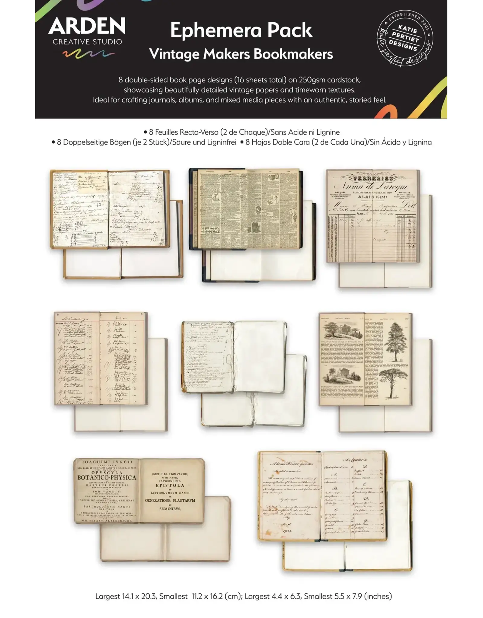 ARDEN CREATIVE STUDIO ARDEN CREATIVE STUDIO VINTAGE MAKERS BOOKMAKERS EPHEMERA DIE-CUTS