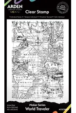 ARDEN CREATIVE STUDIO ARDEN CREATIVE STUDIO MAKER SERIES WORLD TRAVELER 4x6 CLEAR STAMP