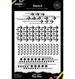 ARDEN CREATIVE STUDIO ARDEN CREATIVE STUDIO MAKER SERIES THIS WAY 6x8 STENCIL