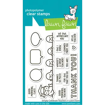 LAWN FAWN LAWN FAWN SIMPLY CELEBRATE TEACHERS CLEAR STAMP SET
