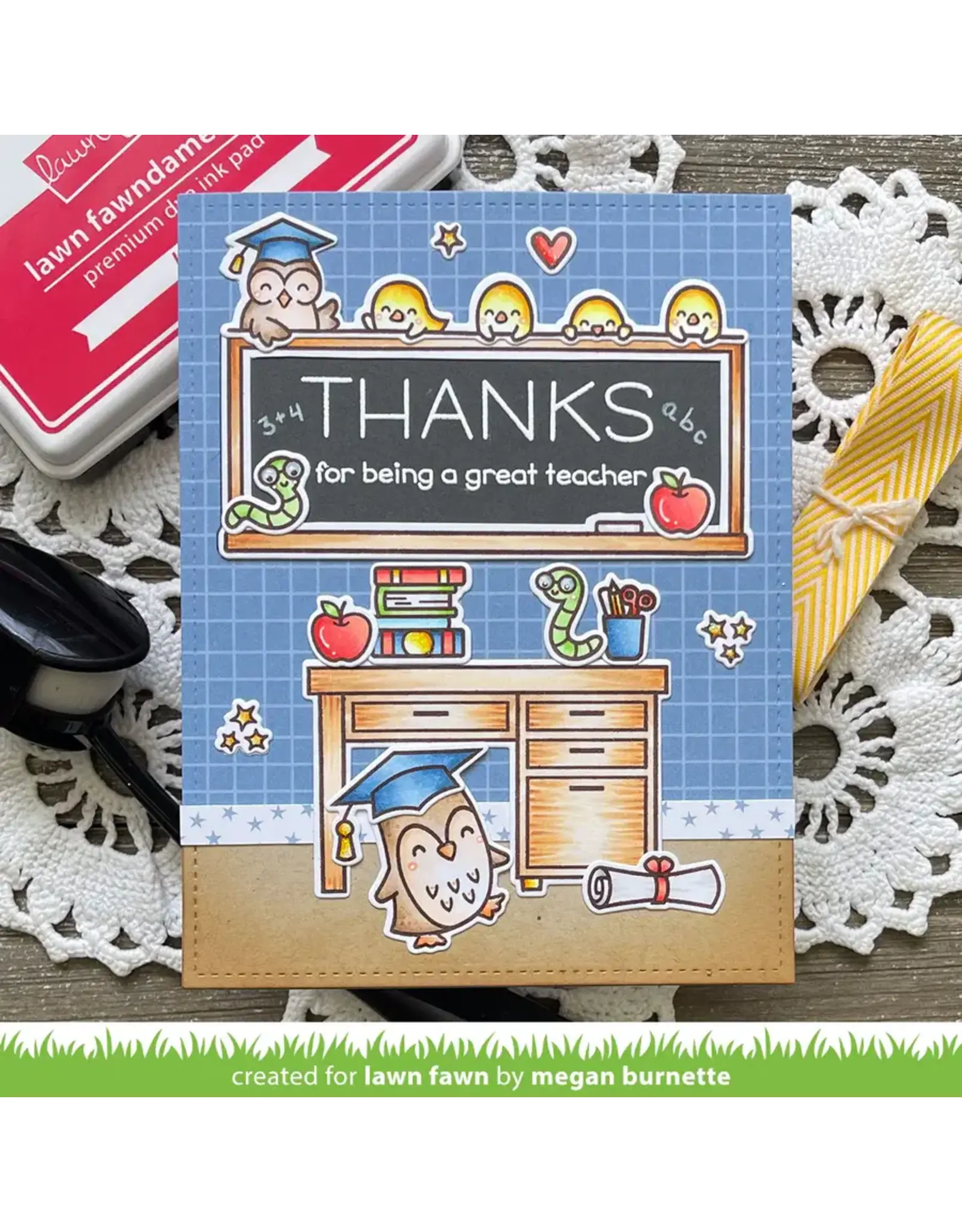 LAWN FAWN LAWN FAWN SIMPLY CELEBRATE TEACHERS CLEAR STAMP SET