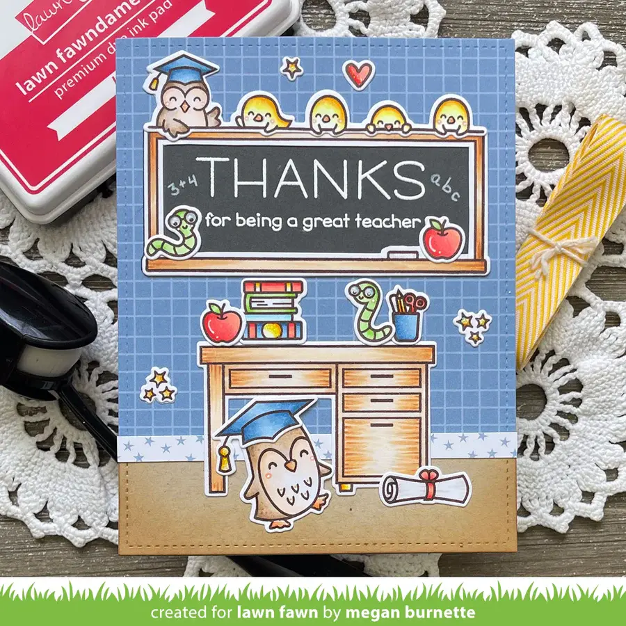 LAWN FAWN LAWN FAWN SIMPLY CELEBRATE TEACHERS CLEAR STAMP SET