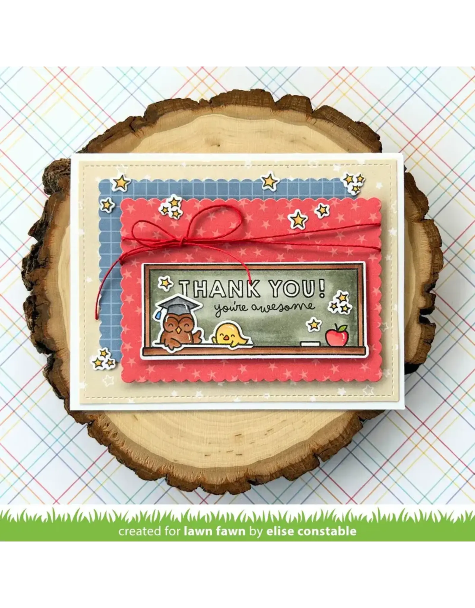 LAWN FAWN LAWN FAWN SIMPLY CELEBRATE TEACHERS CLEAR STAMP SET