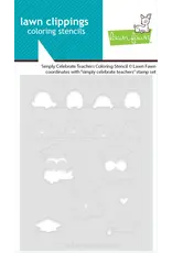 LAWN FAWN LAWN FAWN SIMPLY CELEBRATE TEACHERS COLORING STENCIL