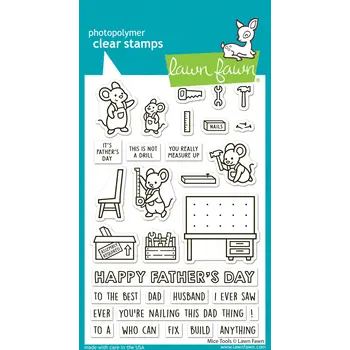 LAWN FAWN LAWN FAWN MICE TOOLS CLEAR STAMP SET