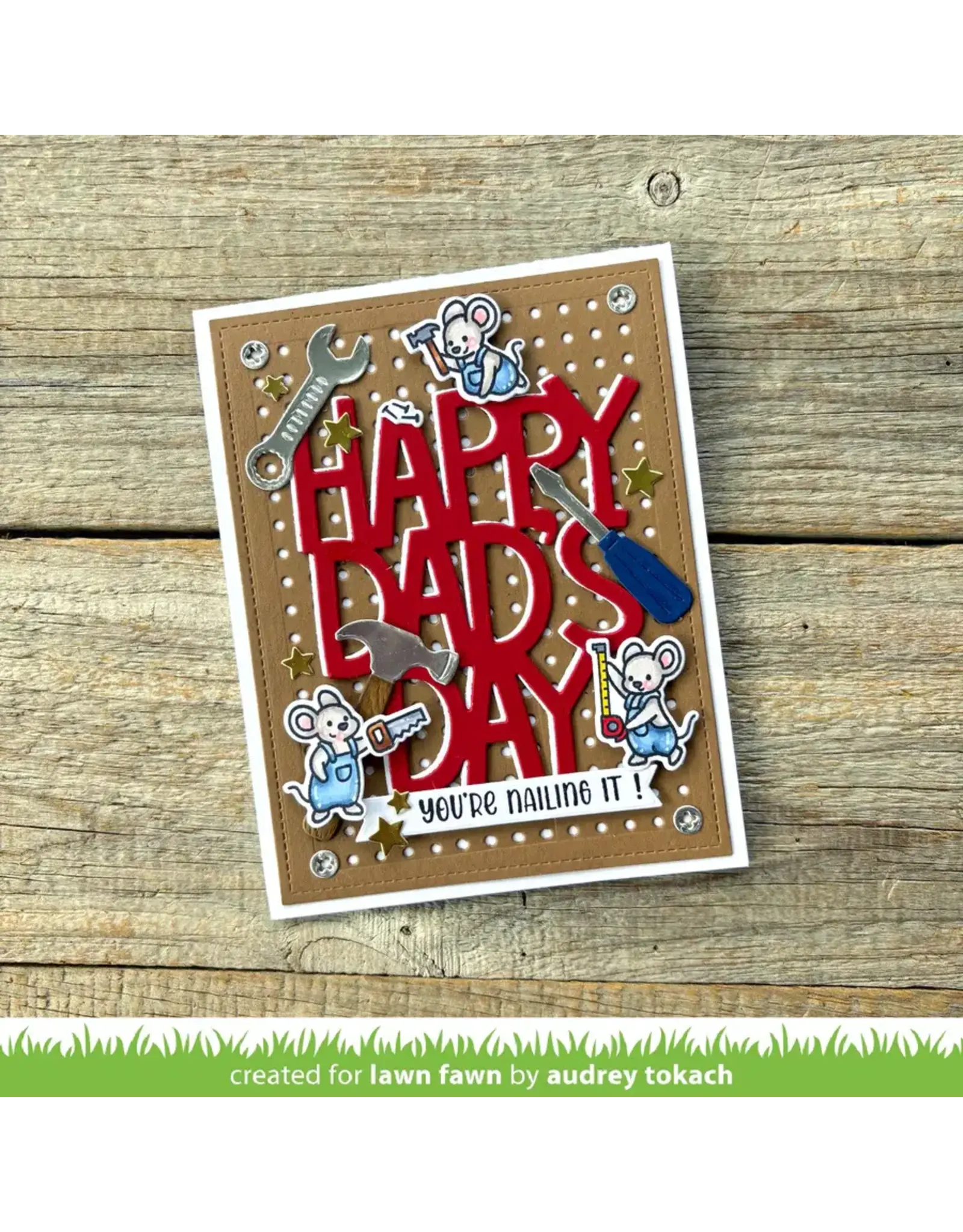 LAWN FAWN LAWN FAWN MICE TOOLS CLEAR STAMP SET