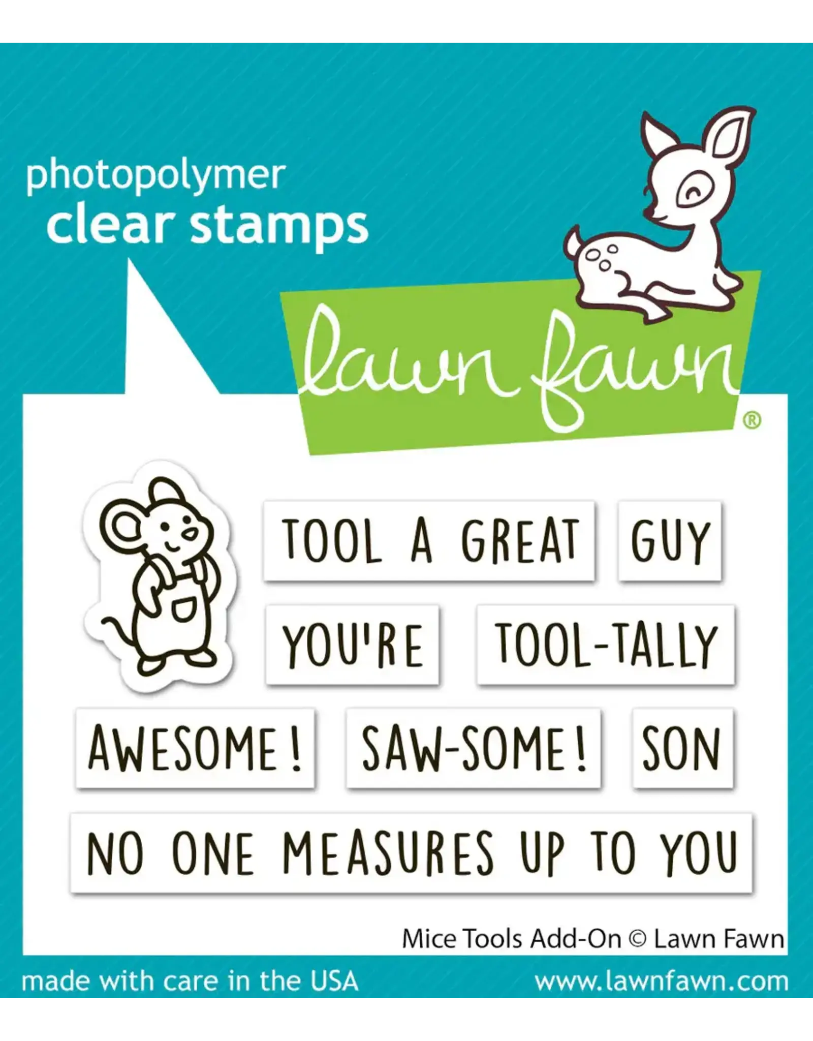 LAWN FAWN LAWN FAWN MICE TOOLS ADD-ON CLEAR STAMP SET