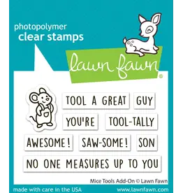 LAWN FAWN LAWN FAWN MICE TOOLS ADD-ON CLEAR STAMP SET