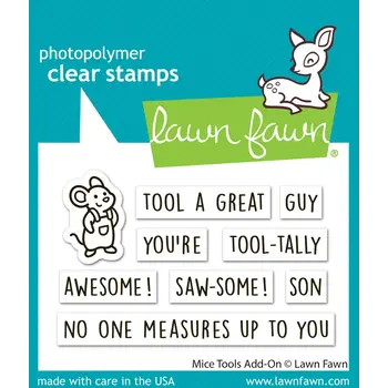 LAWN FAWN LAWN FAWN MICE TOOLS ADD-ON CLEAR STAMP SET