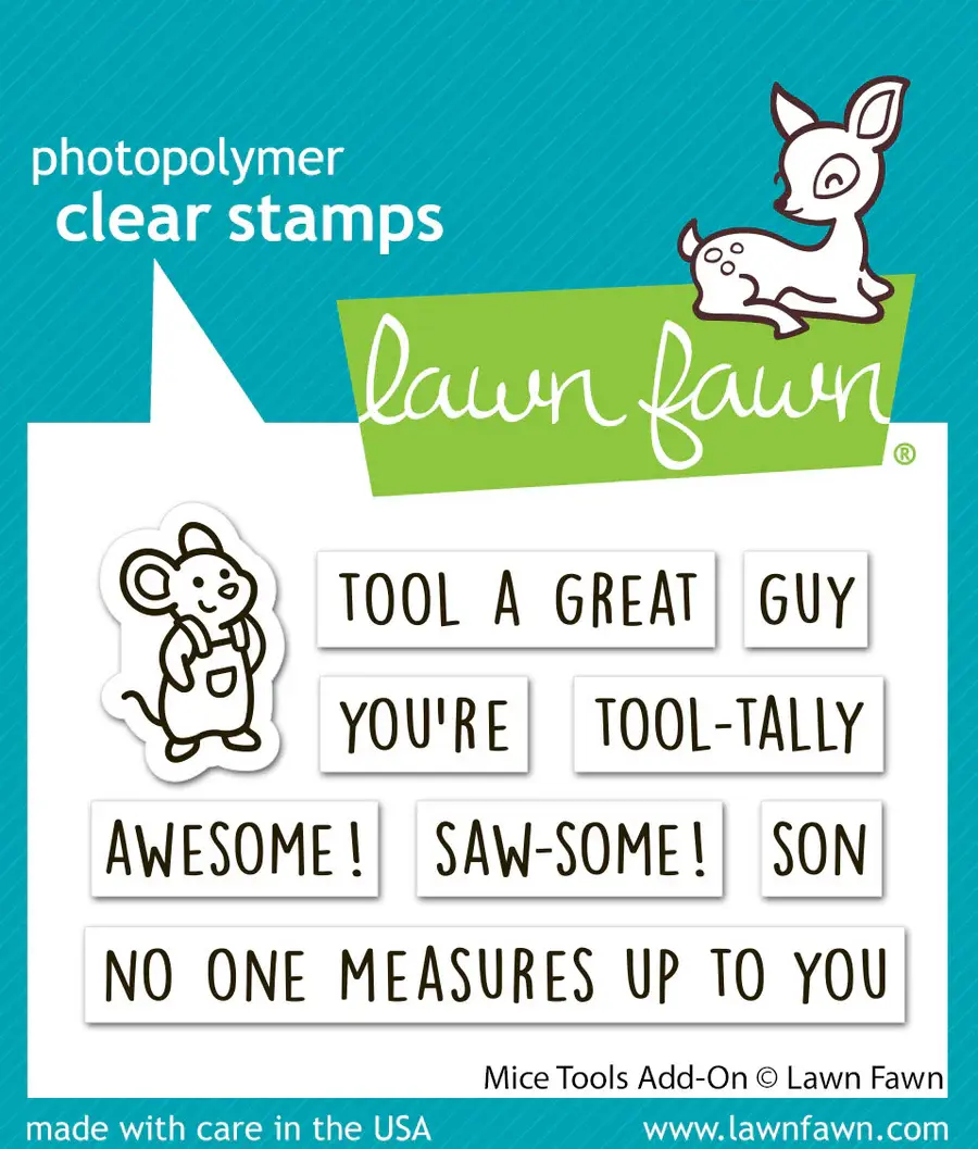 LAWN FAWN LAWN FAWN MICE TOOLS ADD-ON CLEAR STAMP SET