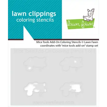 LAWN FAWN LAWN FAWN MICE TOOLS ADD-ON COLORING STENCIL