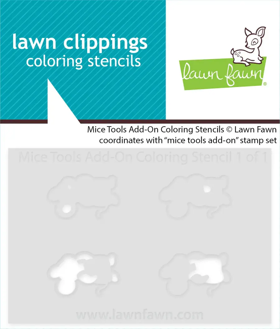 LAWN FAWN LAWN FAWN MICE TOOLS ADD-ON COLORING STENCIL