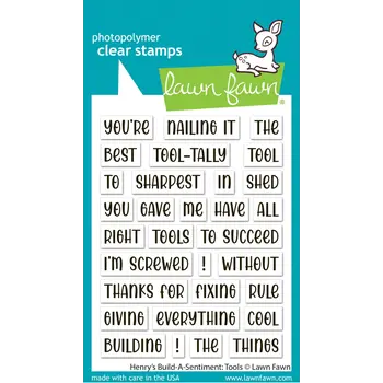 LAWN FAWN LAWN FAWN HENRY'S BUILD-A-SENTIMENT: TOOLS CLEAR STAMP SET