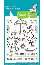 LAWN FAWN LAWN FAWN SILLY GOOSE, RAIN OR SHINE! CLEAR STAMP SET
