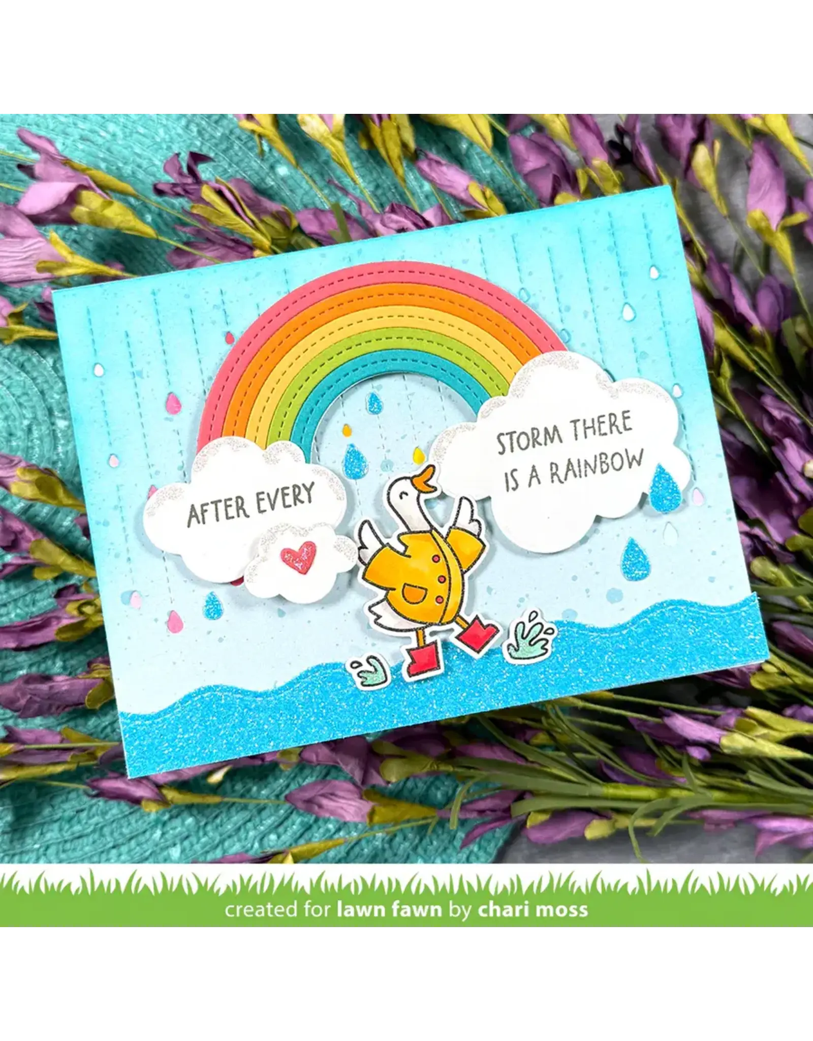 LAWN FAWN LAWN FAWN SILLY GOOSE, RAIN OR SHINE! CLEAR STAMP SET