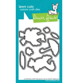 LAWN FAWN LAWN FAWN SILLY GOOSE, RAIN OR SHINE! DIE SET