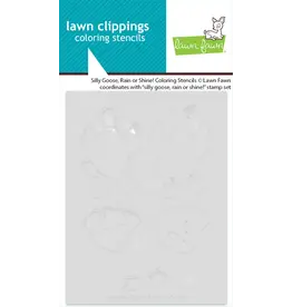 LAWN FAWN LAWN FAWN SILLY GOOSE, RAIN OR SHINE! COLORING STENCIL SET