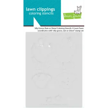 LAWN FAWN LAWN FAWN SILLY GOOSE, RAIN OR SHINE! COLORING STENCIL SET