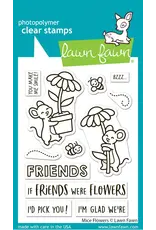 LAWN FAWN LAWN FAWN MICE FLOWERS CLEAR STAMP SET