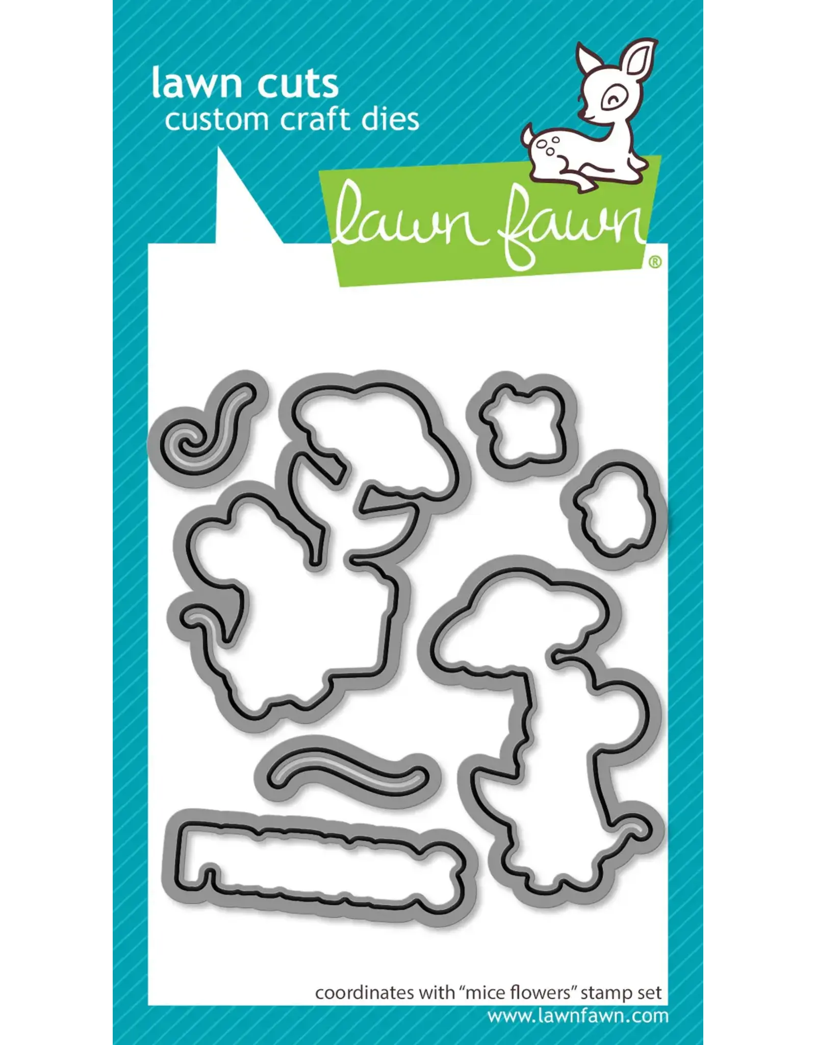 LAWN FAWN LAWN FAWN MICE FLOWERS DIE SET