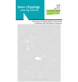 LAWN FAWN LAWN FAWN MICE FLOWERS COLORING STENCIL SET