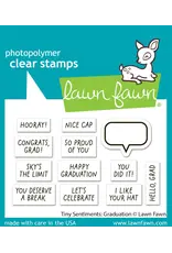 LAWN FAWN LAWN FAWN TINY SENTIMENTS: GRADUATION CLEAR STAMP SET
