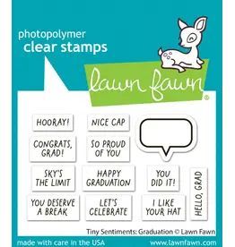 LAWN FAWN LAWN FAWN TINY SENTIMENTS: GRADUATION CLEAR STAMP SET