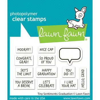 LAWN FAWN LAWN FAWN TINY SENTIMENTS: GRADUATION CLEAR STAMP SET