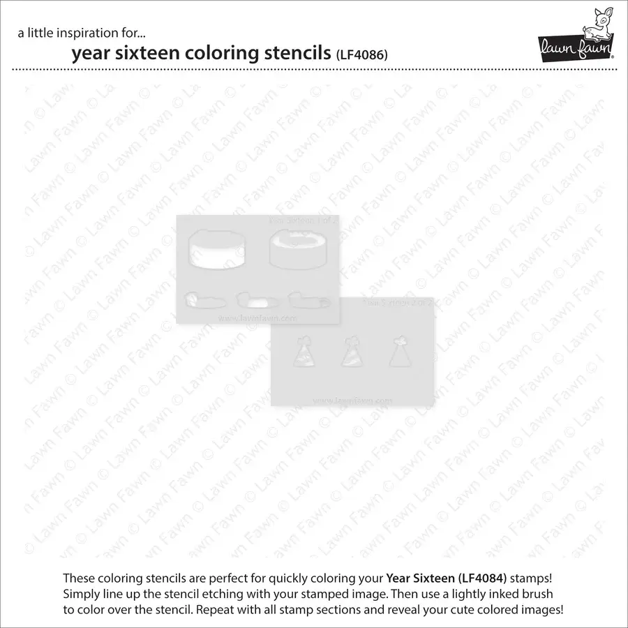 LAWN FAWN LAWN FAWN YEAR SIXTEEN COLORING STENCIL SET