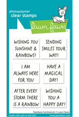LAWN FAWN LAWN FAWN RAINBOW SENTIMENTS CLEAR STAMP SET