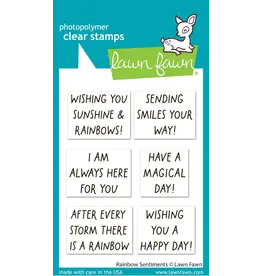 LAWN FAWN LAWN FAWN RAINBOW SENTIMENTS CLEAR STAMP SET