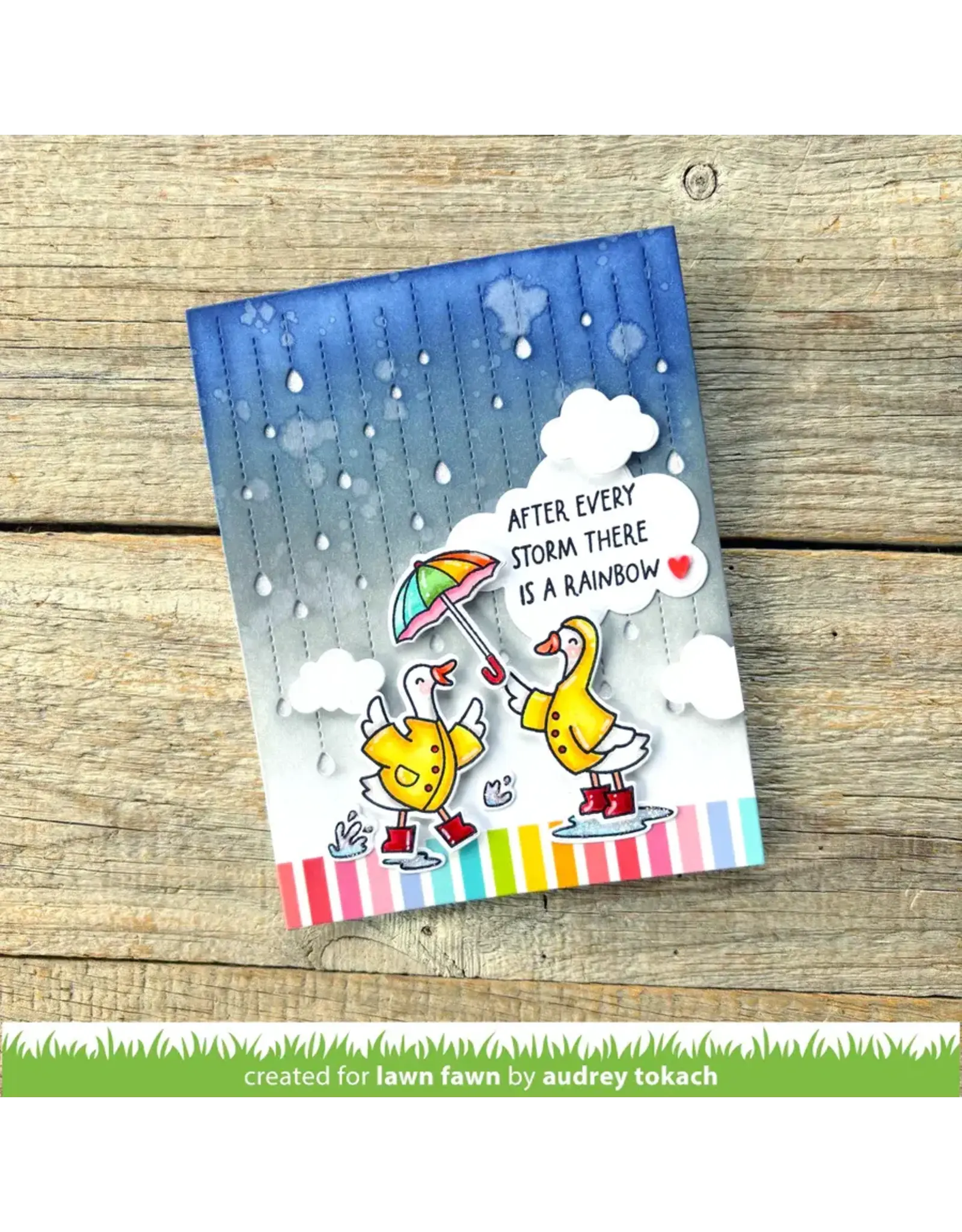 LAWN FAWN LAWN FAWN RAINBOW SENTIMENTS CLEAR STAMP SET