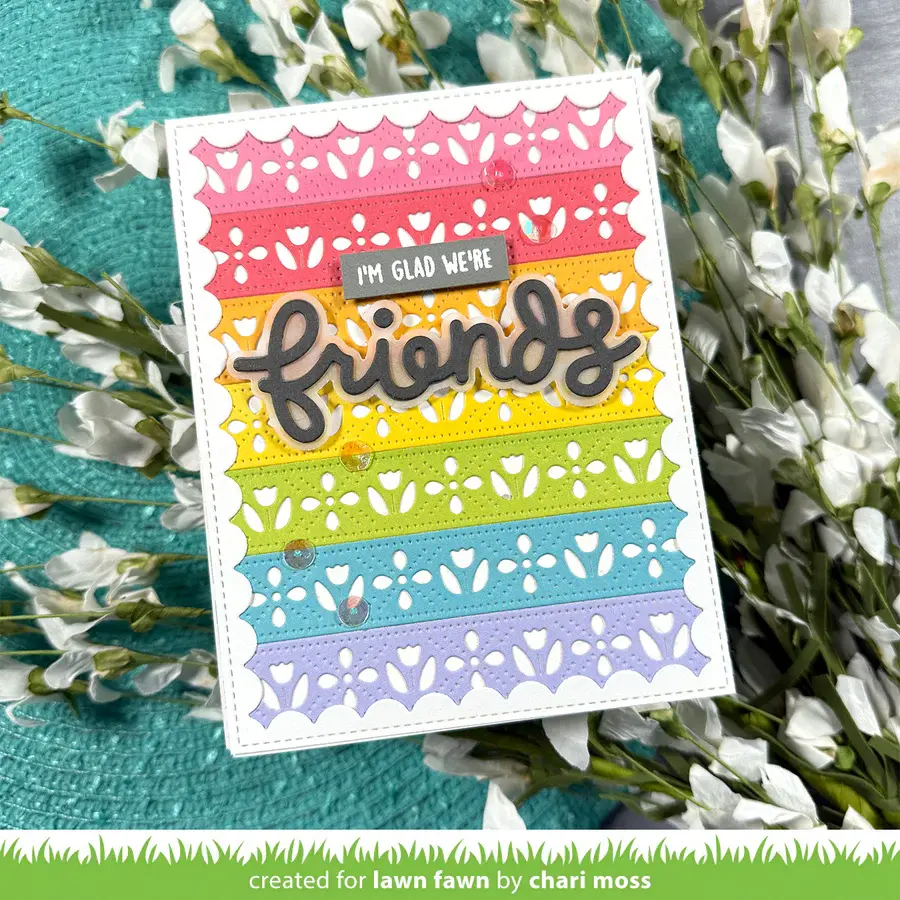 LAWN FAWN LAWN FAWN FOLKSY TULIP BORDER DIE