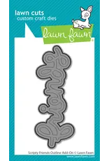 LAWN FAWN LAWN FAWN SCRIPTY FRIENDS OUTLINE ADD-ON DIE SET