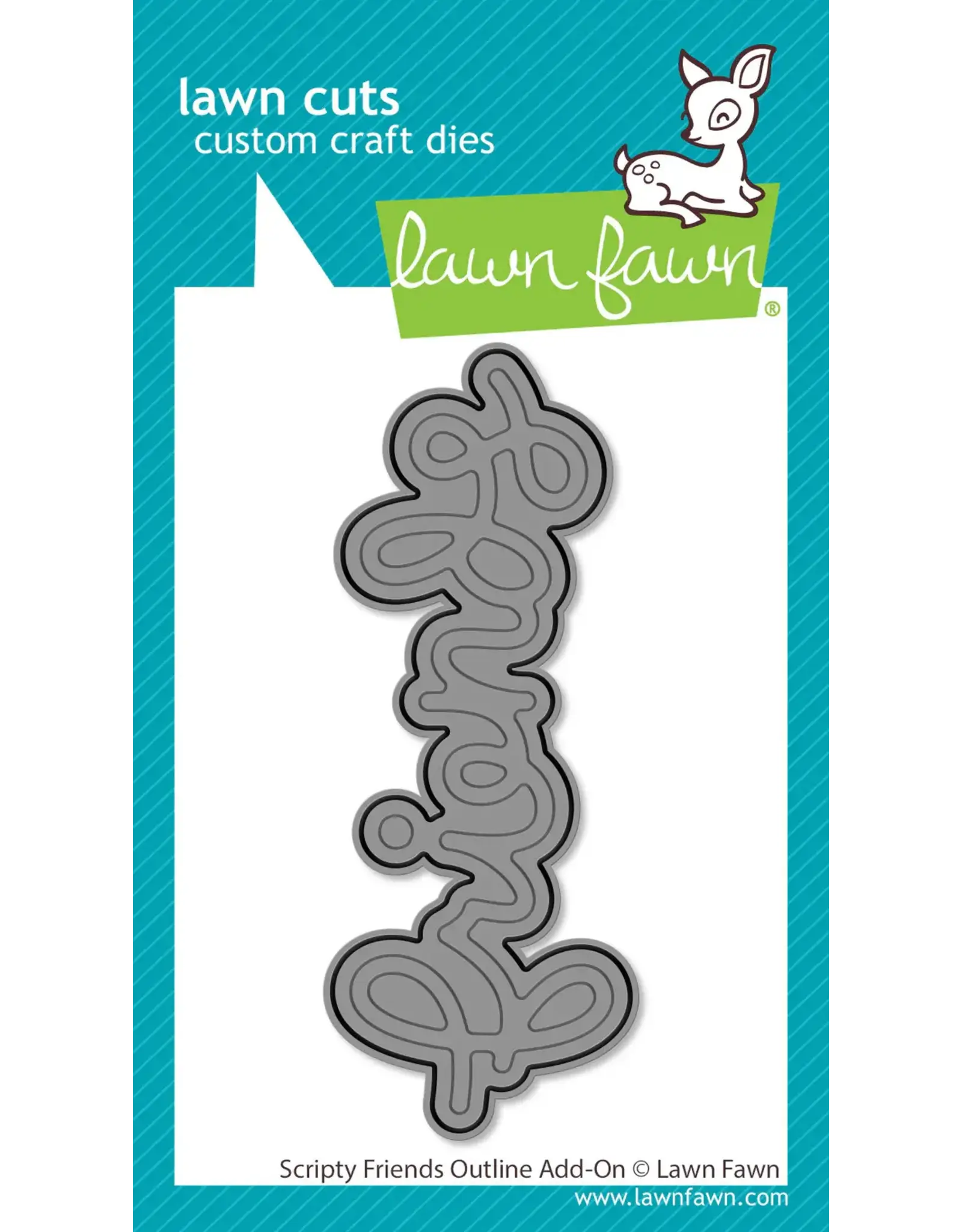 LAWN FAWN LAWN FAWN SCRIPTY FRIENDS OUTLINE ADD-ON DIE SET