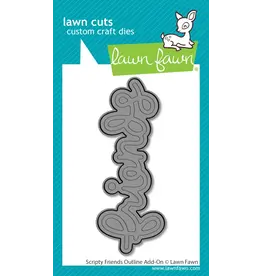 LAWN FAWN LAWN FAWN SCRIPTY FRIENDS OUTLINE ADD-ON DIE SET