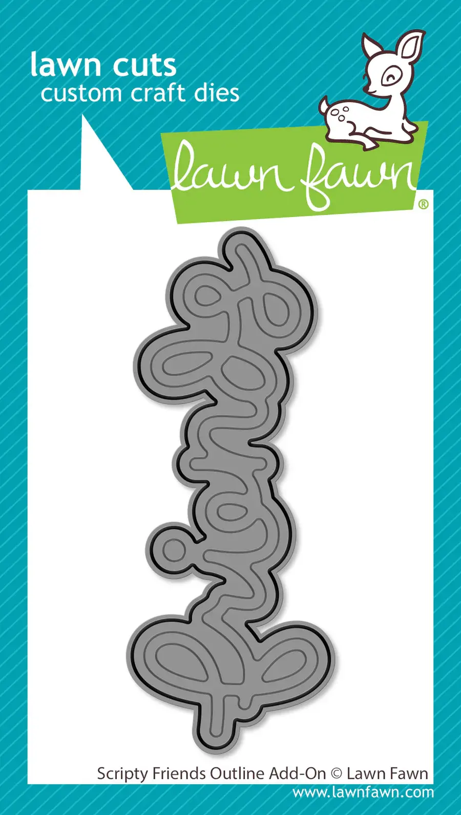 LAWN FAWN LAWN FAWN SCRIPTY FRIENDS OUTLINE ADD-ON DIE SET