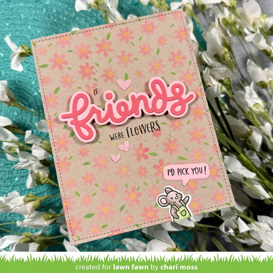 LAWN FAWN LAWN FAWN SCRIPTY FRIENDS OUTLINE ADD-ON DIE SET