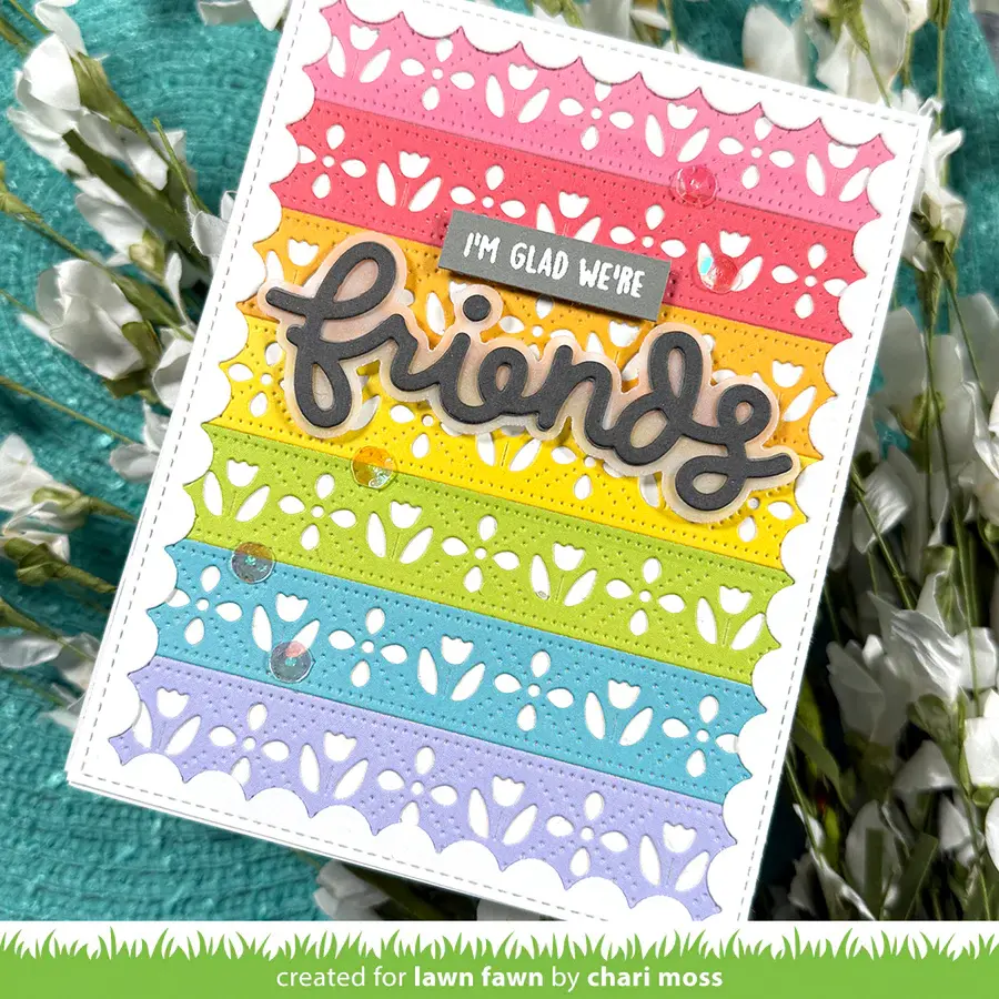 LAWN FAWN LAWN FAWN SCRIPTY FRIENDS OUTLINE ADD-ON DIE SET