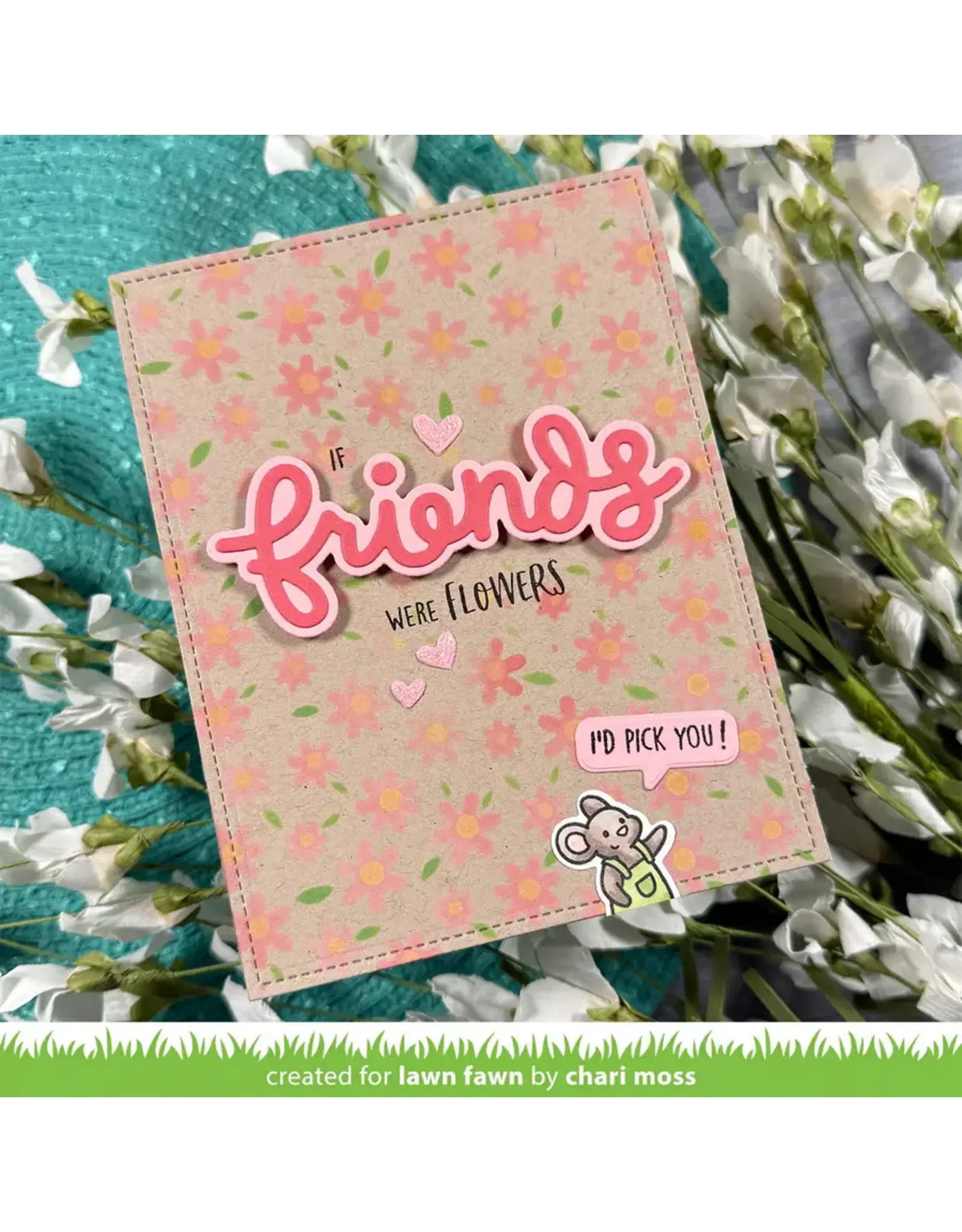 LAWN FAWN LAWN FAWN SCRIPTY FRIENDS OUTLINE ADD-ON DIE SET