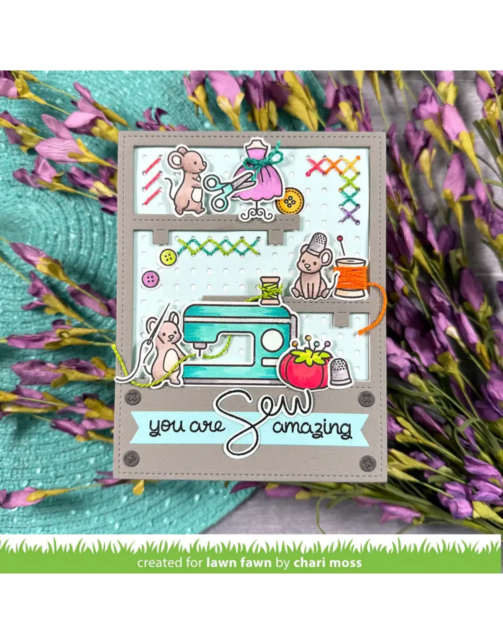 LAWN FAWN LAWN FAWN WORKSHOP BACKDROP: PORTRAIT DIE SET